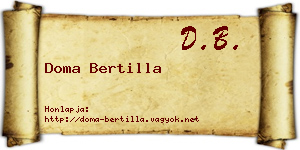 Doma Bertilla névjegykártya